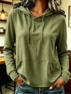 Women’s Casual Long Sleeve Pullover Hoodie with Pockets