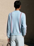 Women's Contrast Stitch Casual V-Neck Cardigan