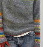 Floweary Grey V-Neck Long Sleeve Sweater