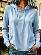 Women’s Casual Long Sleeve Pullover Hoodie with Pockets