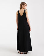 Flowy V-Neck Sleeveless Maxi Dress