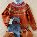 Red-Chic Vintage Knit Sweater