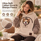 🐾 Cozy Pet Carrier Hoodie — Built-In Pouch for Cats & Small Dogs