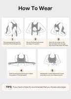 Cross Back Front Closure Wireless Posture Support Bra