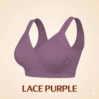 Front-Wrap Comfort Bra — Solid & Lace