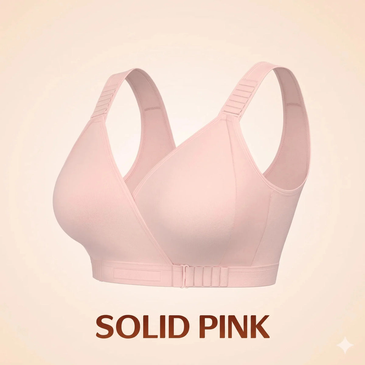 Front-Wrap Comfort Bra — Solid & Lace