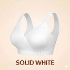 Front-Wrap Comfort Bra — Solid & Lace