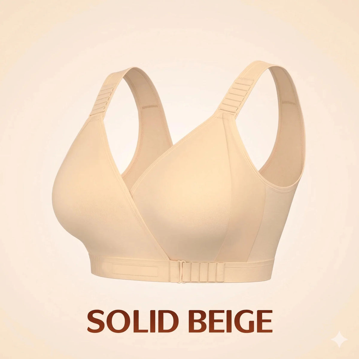 Front-Wrap Comfort Bra — Solid & Lace