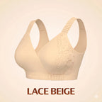 Front-Wrap Comfort Bra — Solid & Lace