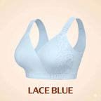 Front-Wrap Comfort Bra — Solid & Lace