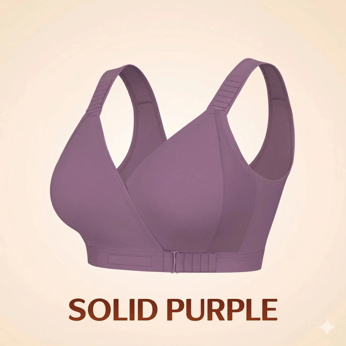Front-Wrap Comfort Bra — Solid & Lace