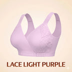 Front-Wrap Comfort Bra — Solid & Lace