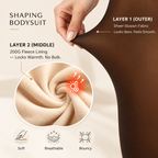 Sheer-Panel with Fleece Lined Tights Stay