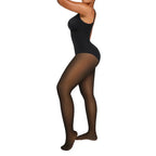 Sheer-Panel with Fleece Lined Tights Stay