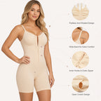 Zip-Up Front Mid-Thigh Bodysuit