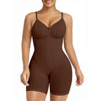 Zip-Up Front Mid-Thigh Bodysuit