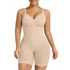 Zip-Up Front Mid-Thigh Bodysuit