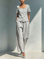 Tailored Linen Two-Piece Set