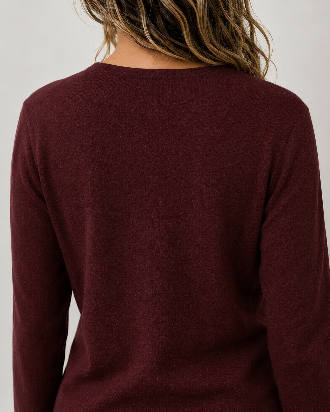 V‑Neck Decorative Gold Button Long Sleeve Knit Cardigan