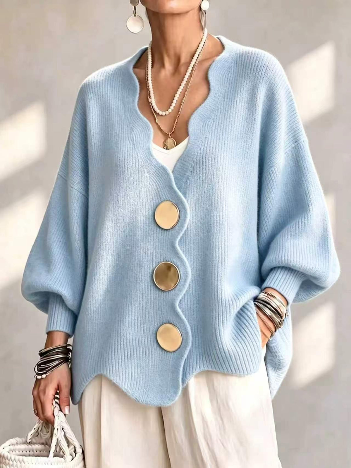 Everyday Button Front Cardigan Sweater