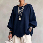Oversized Sweatshirt With A Wavy Hem