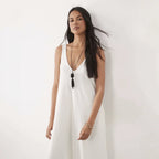 Flowy V-Neck Sleeveless Maxi Dress