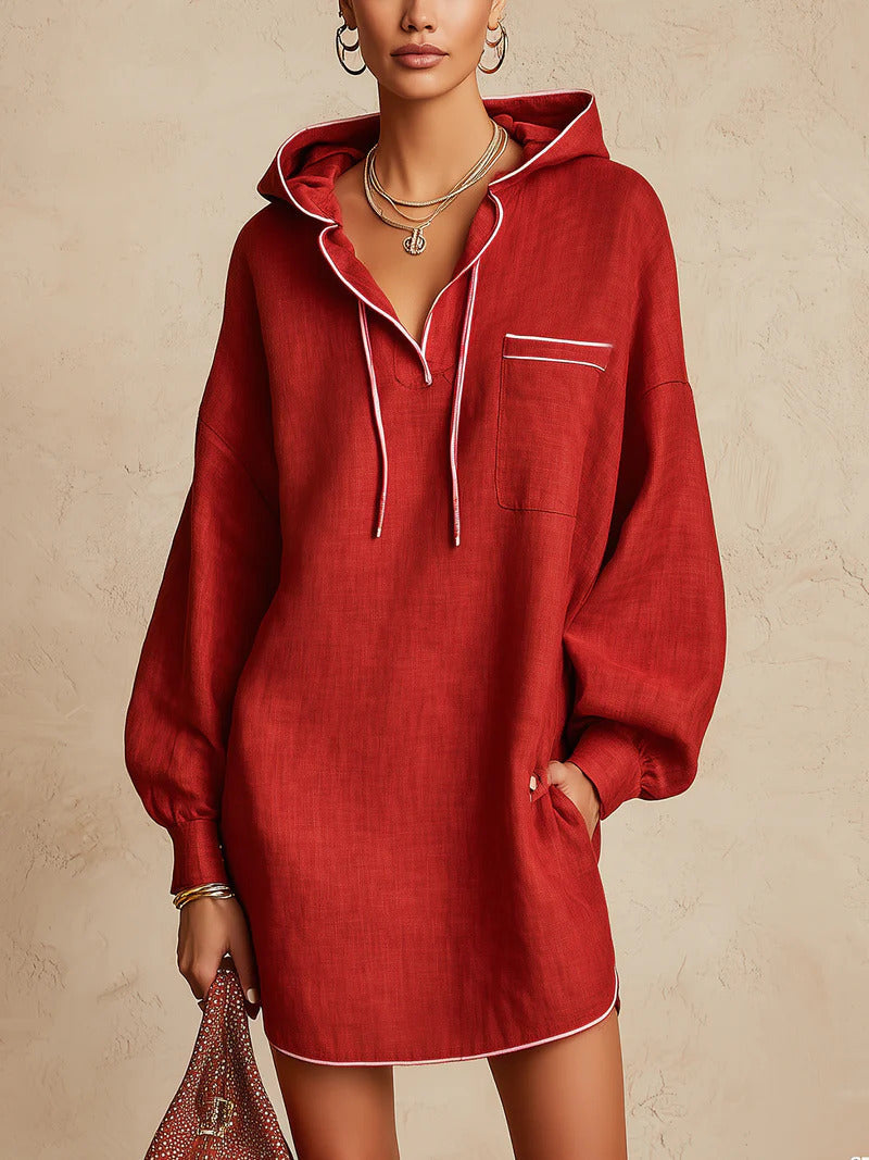 Oversized Hooded Tunic Dress