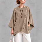 Oversized Corduroy Tunic with Button Detail
