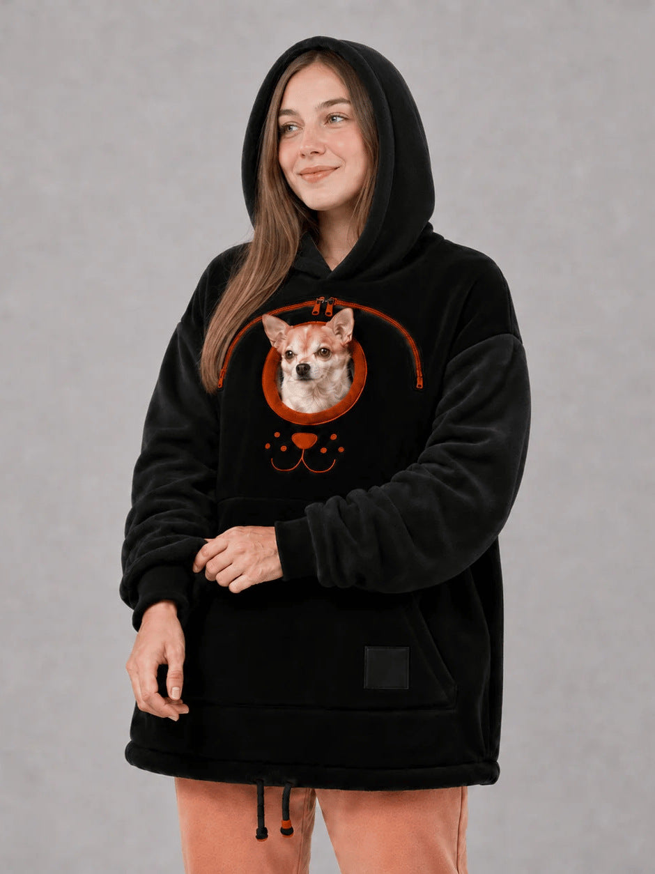 🐾 Cozy Pet Carrier Hoodie — Built-In Pouch for Cats & Small Dogs