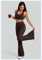 Contrast Piping Racerback Sports Set