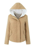 Sherpa Lined Quilted Hooded Jacket