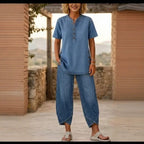 Effortless Denim Two-Piece Cozy Set