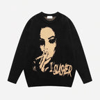 Oversized SLASHER Graphic Knit Sweater