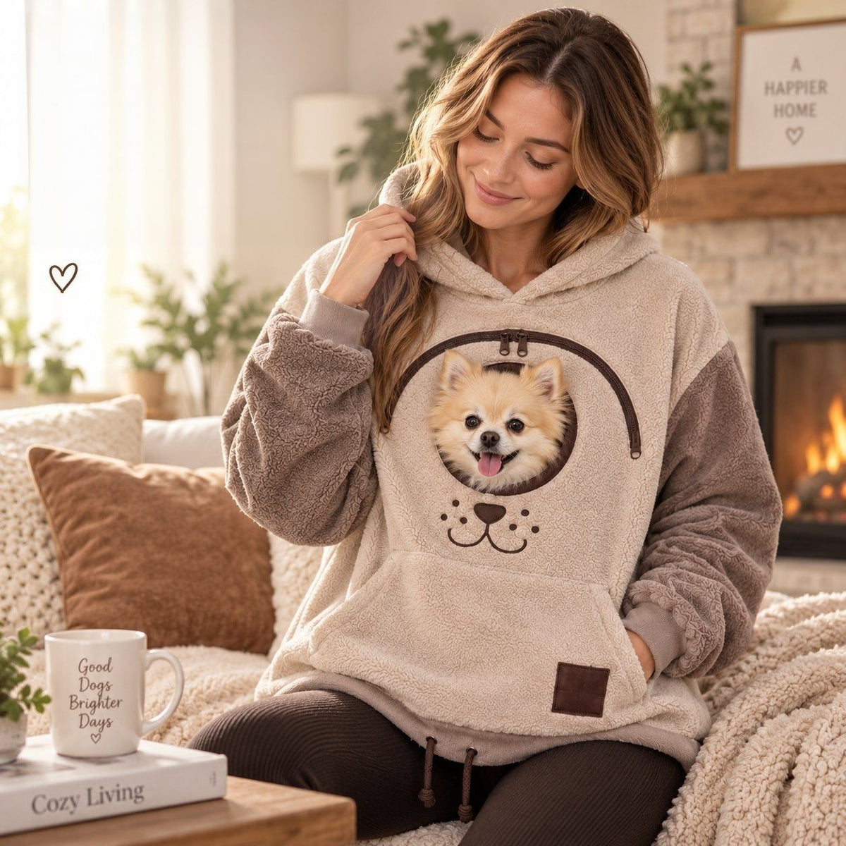 🐾 Cozy Pet Carrier Hoodie — Built-In Pouch for Cats & Small Dogs