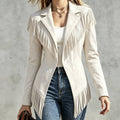 Faux Suede Fringe Jacket
