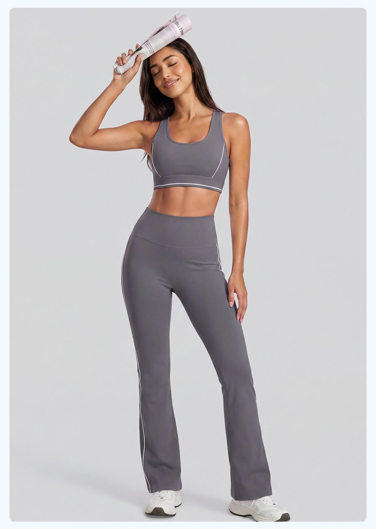 Contrast Piping Racerback Sports Set