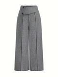 Wrap-Waist Wide-Leg Pants