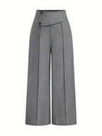 Wrap-Waist Wide-Leg Pants