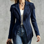 Faux Suede Fringe Jacket