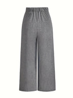 Wrap-Waist Wide-Leg Pants