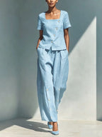 Tailored Linen Two-Piece Set