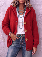 Cozy Chic Hooded Knit Cardigan