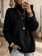 Casual Soft Turtleneck Sweater Top